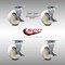 Service Caster 6 Inch Stainless Steel Nylon Caster Set with Roll Bearings 4 Brake 2 Swivel Lock SCC-SS30S620-NYR-TLB-BSL-2-TLB-2 - alternate 1